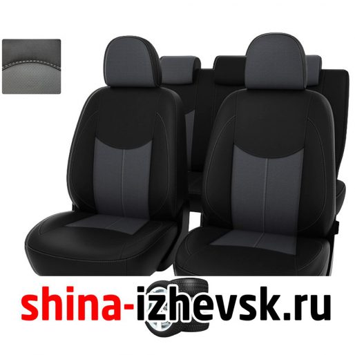 PSV Оригинал ВАЗ ГРАНТА (2011-) НОРМА/СТАНДАРТ 5 П/Г СПЛ. ЭКОКОЖА ЧЕРНЫЙ-СЕРЫЙ в Ижевске